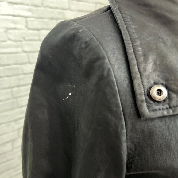 Mackage Kenya Black Leather Motorcycle Jacket XS Moto Jacket Ladies Tailored - Picture 13 of 16